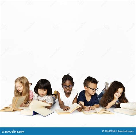 Group of School Kids Reading for Education Stock Photo - Image of knowledge, children: 96005750
