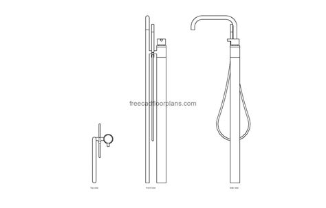 Free Standing Shower Free Cad Drawings