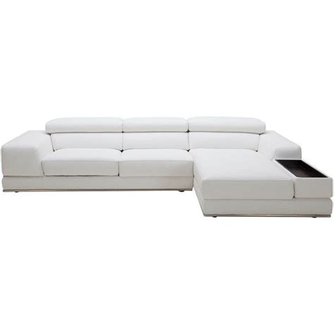 Modern White Eco Leather Sectional Sofa