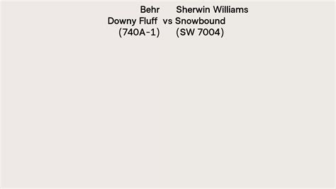 Behr Downy Fluff A Vs Sherwin Williams Snowbound Sw Side