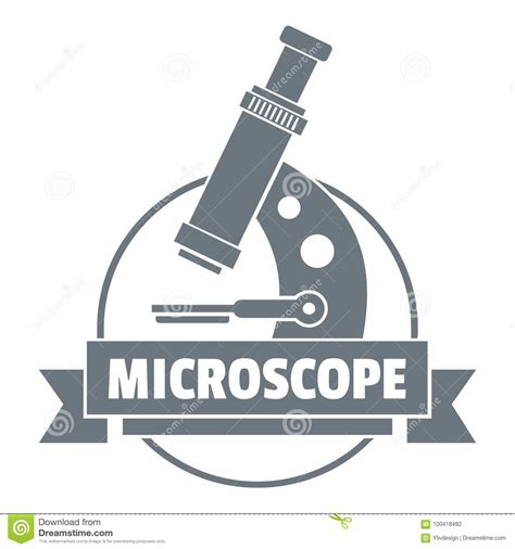 Microscope Logo Simple Gray Style Stock Vector Illustration Of Concept Medicine 100418492