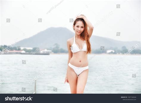 Portrait Sexy Asian Woman Wear Bikini Stock Photo Shutterstock