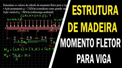 Determine Os Valores De Calculo Da Madeira Momento Fletor Estruturas