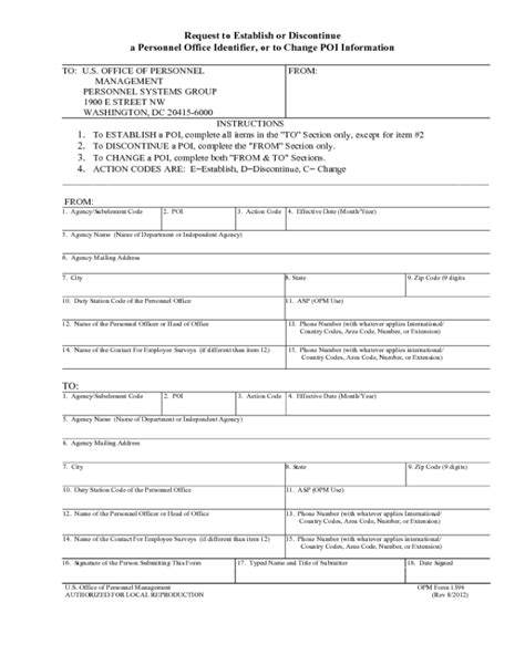 Printable Fillable Opm Forms