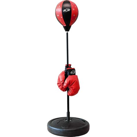 NSG Punching Bag and Boxing Gloves Set for Kids – Freestanding Base Punching Ball with Spring ...