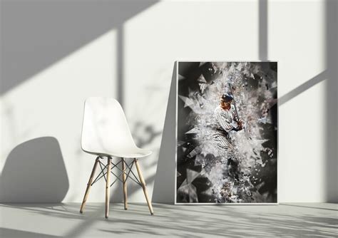Babe Ruth Poster Digital Printable Canvas Wall Art Etsy
