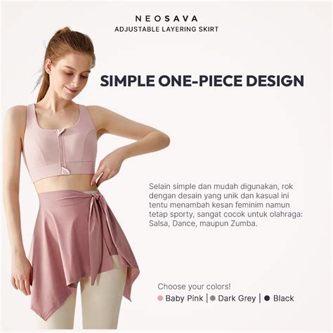 Neosava Rok Pendek Olahraga Senam Gym Legging Sport Tennis Skirt Yoga