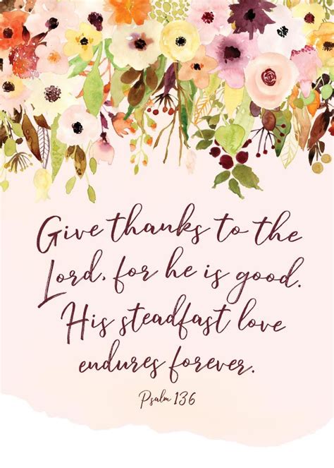 Give Thanks To The Lord For He Is Good Psalm 136 Bible Verse Prints Bible Verses