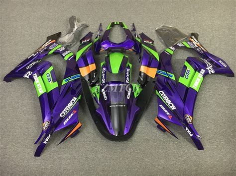 Ensemble de carénages ABS violet personnalisé pour Kawasaki Ninja ZX10R