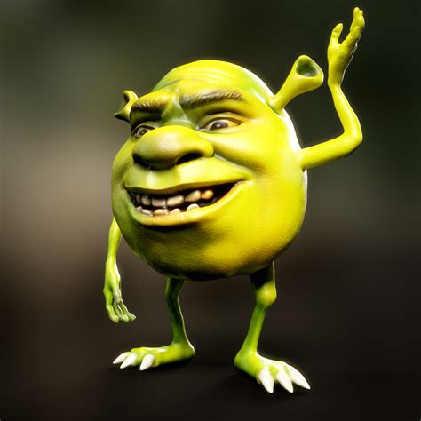 Stl File Shrek Wazowski Meme Statue 👾 ・3d Printable Model To Download・cults