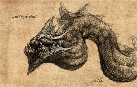 Earth Dragon sketch by kTornehave on DeviantArt