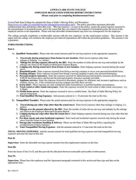 Fillable Online Lcsc Moving Expense Form Instructionsdoc Lcsc Fax