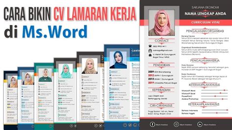 Cara Bikin Cv Lamaran Kerja Di Microsoft Word Artofit