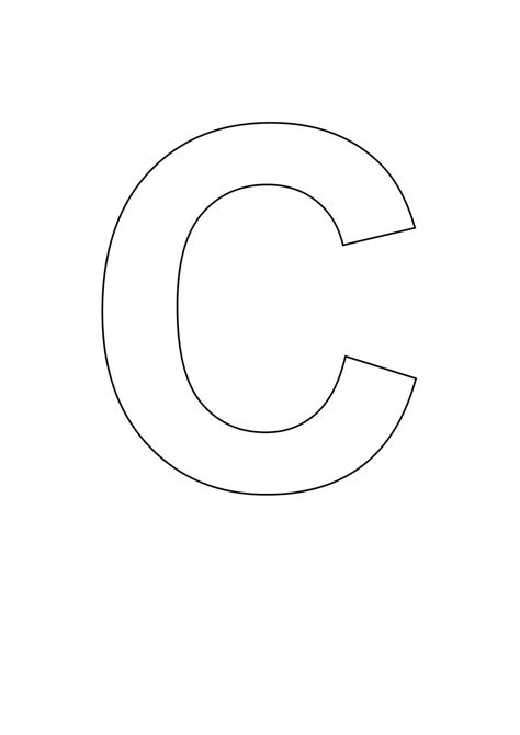 Letter C Template Printable
