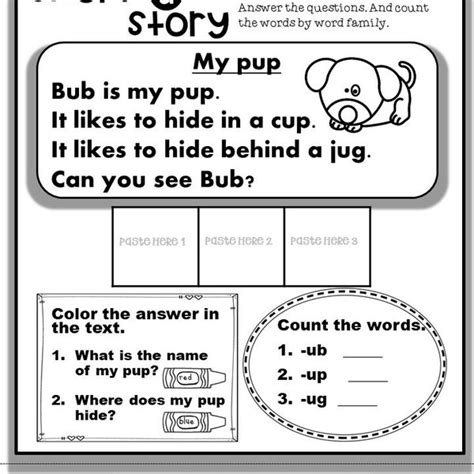 Phonics Short Vowel Activities And Worksheets Short U Etsy