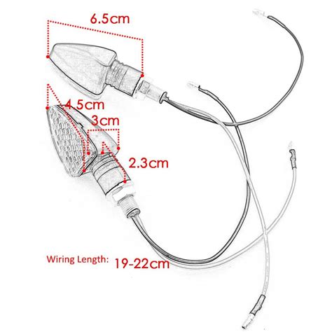 2 uds LED amarillo Universal para motocicleta luces de señal de giro