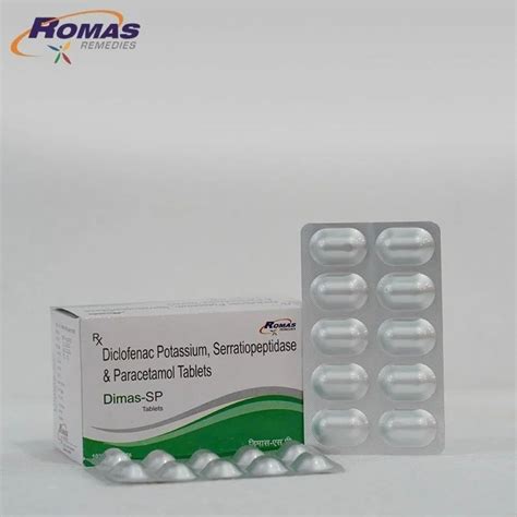 Diclofenac Sodium Mg Paracetamol Mg Serratiopeptidase At Rs