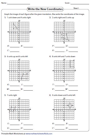 Translation Worksheets