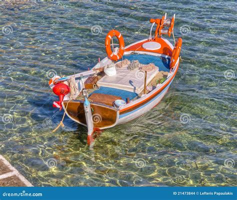 Greek Traditional Fishing Boat Stock Images - Image: 21473844