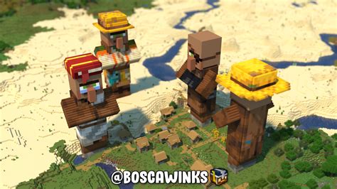 villager mob statues minecraft map