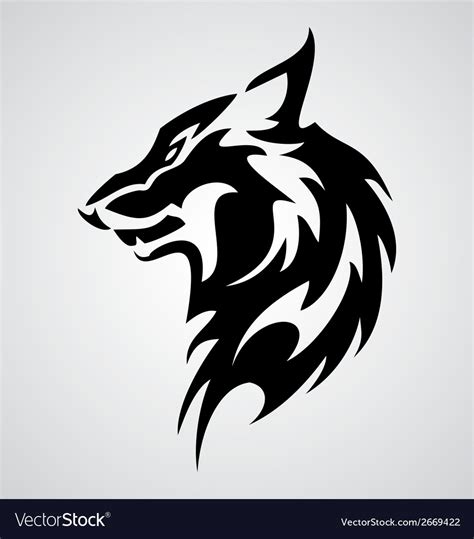 Wolf Head Royalty Free Vector Image - VectorStock