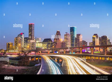 Houston Skyline Sunrise Hi Res Stock Photography And Images Alamy