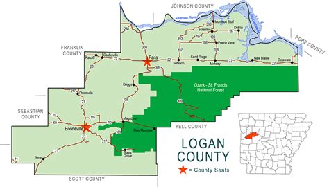 zz Logan County Map - Encyclopedia of Arkansas