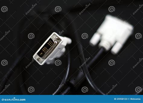 DVI-D Monitor Cable stock image. Image of dual, transfer - 25958123