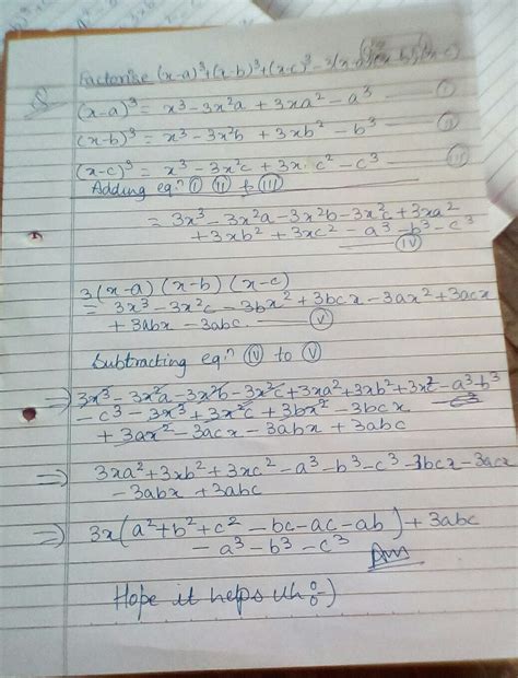 Factorise x a ³ x b ³ x c ³ 3 x a x b x c Brainly in