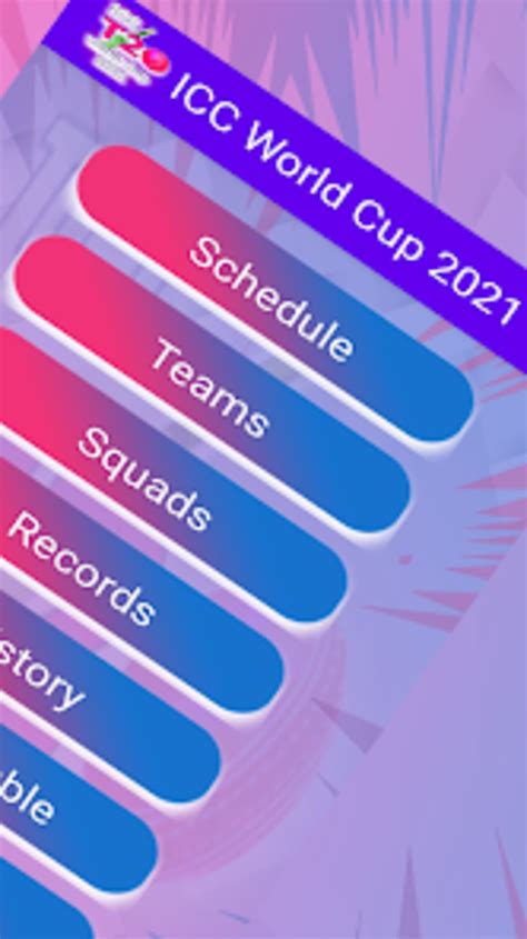 T20 World Cup Schedule 2021 Para Android Download