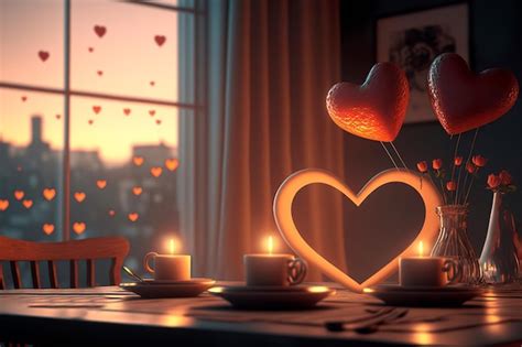 Premium Photo | Romantic scene of valentine's day love and holidays generative ai