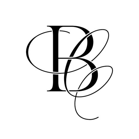 personal logo initials logo  initials monogram logo cb bc etsy