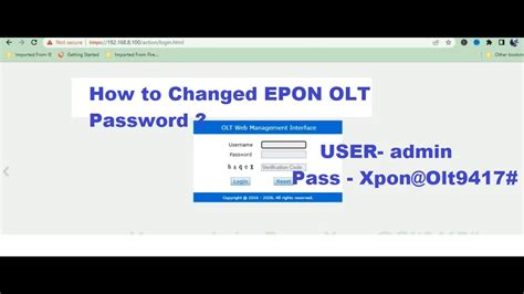 How To Change Your EPON OLT Password How To Change Your GPON OLT