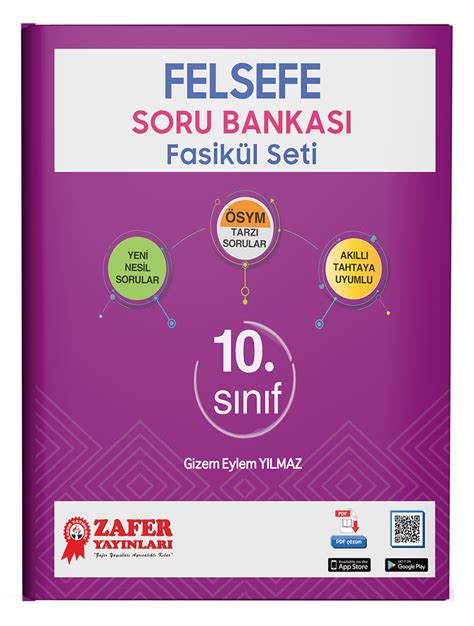 ZAFER YAYINLARI 10 SINIF FELSEFE SORU BANKASI FASİKÜL SETİ Zafer