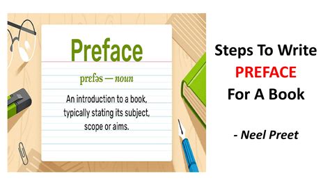 Steps To Write A Preface For A Book The Literature Times