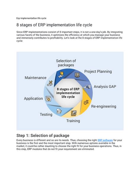 Erp Cse Notes Erp Implementation Life Cycle Stages Of Erp