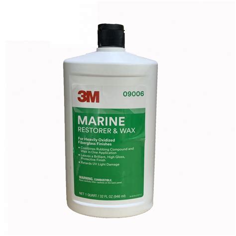 3m 09006 Marine Restorer And Wax 1 Litre น้ำยาขัดหยาบและแว๊กสีในขั้นตอน