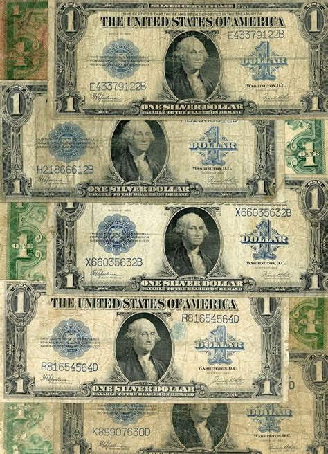 1923 Large Size Silver Certificate Blue Seal Horse Blanket Note Old
