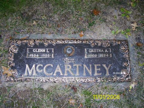 Gretna A Mccartney M Morial Find A Grave