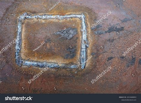 Rusty Metal Texture Pipe Background Weld Stock Photo 2033688893 ...