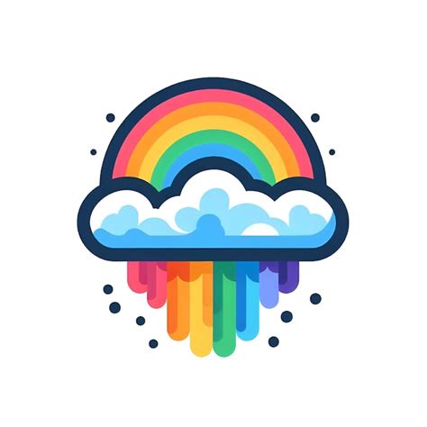 Vektor Regenbogen Mit Wolken Illustration Premium Vektor