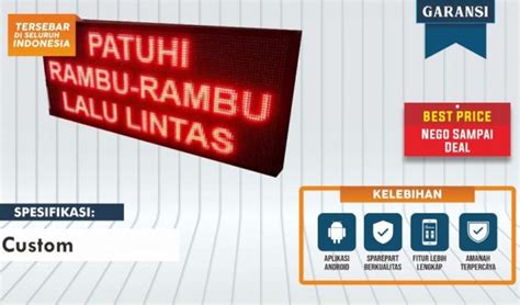 Running Text Harga Murah 1 Jual Led Display Outdoor And Indoor