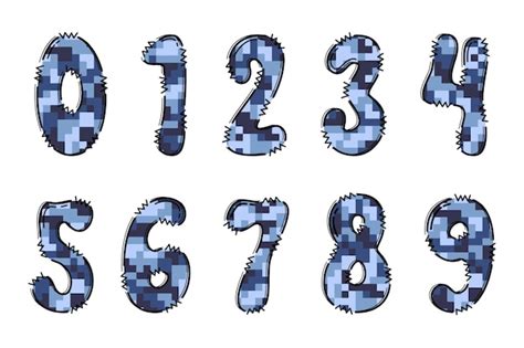 Premium Vector Handcrafted Army Camouflage Number Color Creative Art