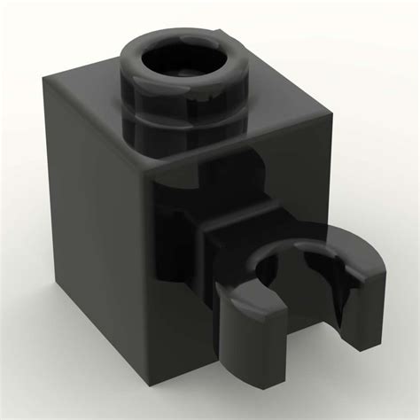 LEGO Brique Modifiée 1 x 1 avec Clip Vertical 60475b Noir