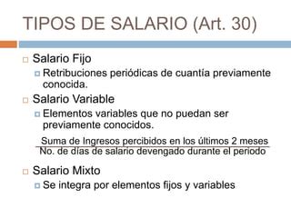 COMO SE CALCULA EL SALARIO BASE DE COTIZACION2 Pptx