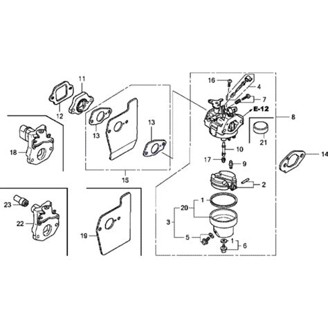 Carburetor Assembly For Honda Hrx537 Hxe Lawn Mowers Lands Engineers