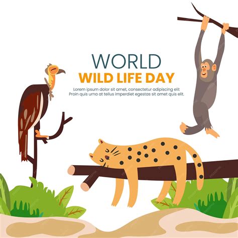 Premium Vector | World wild life day animals social media story vector