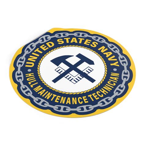 Navy Hull Maintenance Technician Ht Round Vinyl Stickers Hams Designs