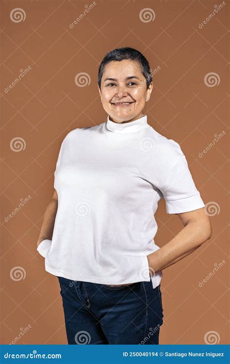 Happy Boomer Woman Portrait Stock Photo Image Of Happy Happiness