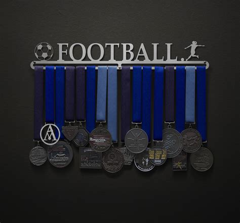 Football Soccer Female Sport And Running Medal Displays The